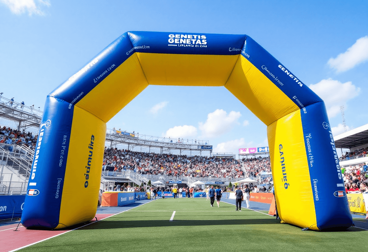 Arche gonflable publicitaire personnalisée pour événement sportif