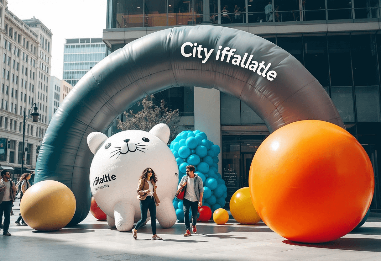 Objets gonflables publicitaires sur mesure pour animation urbaine